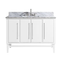 Mason 49" Free Standing Single Basin Vanity Set with Wood Cabinet and Marble Vanity Top