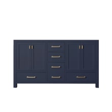 Modero 60" Double Free Standing Wood Vanity Cabinet Only - Less Vanity Top