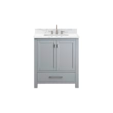 Modero 31" Free Standing Single Basin Vanity Set with Cabinet and Engineered Stone Vanity Top