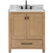 Modero 31" Free Standing Single Basin Vanity Set with Cabinet and Marble Vanity Top