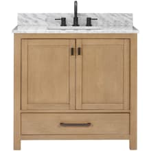 Modero 37" Free Standing Single Basin Vanity Set with Cabinet and Marble Vanity Top
