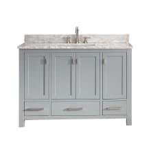 Modero 49" Free Standing Single Basin Vanity Set with Wood Cabinet and Stone Vanity Top