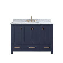 Modero 49" Free Standing Single Basin Vanity Set with Wood Cabinet and Marble Vanity Top