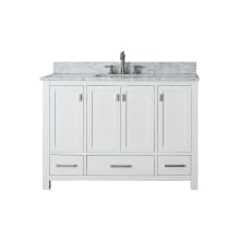 Modero 49" Free Standing Single Basin Vanity Set with Wood Cabinet and Stone Vanity Top