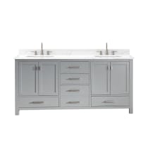 Modero 73" Free Standing Double Basin Vanity Set with Cabinet and Engineered Stone Vanity Top