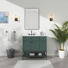 Paisley 36" Free Standing Single Basin Vanity Set with Cabinet and Cultured Marble Vanity Top