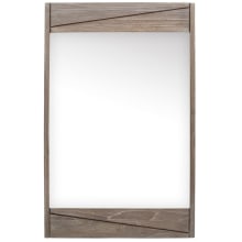 Teak 38-3/16" x 24-3/16" Framed Bathroom Mirror