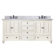 Thompson 73" Free Standing Double Basin Vanity Set with Wood Cabinet and Vanity Top