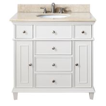 Windsor 36" Free Standing Single Basin Wood Vanity Set with Cabinet and Marble Vanity Top