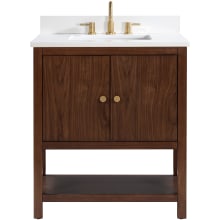 Zoe 31" Free Standing Single Basin Vanity Set with Cabinet and Quartz Vanity Top