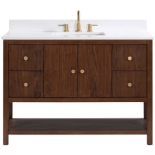 Zoe 49" Free Standing Single Basin Vanity Set with Cabinet and Quartz Vanity Top