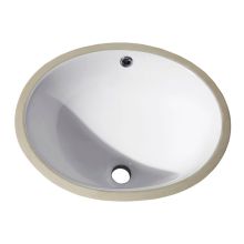 18-1/10" Undermount Oval Vitreous China Lavatory Sink