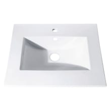25" Vitreous China Vanity Top with Integrated Sink