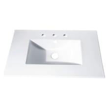 37" Vitreous China Vanity Top with Integrated Sink