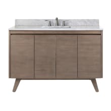 Coventry 49" Free Standing Single Basin Vanity Set with Wood Cabinet and Marble Vanity Top