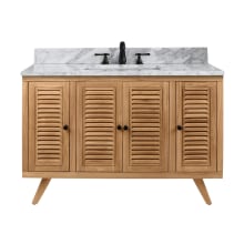 Harper 49" Free Standing Single Basin Vanity Set with Wood Cabinet and Marble Vanity Top