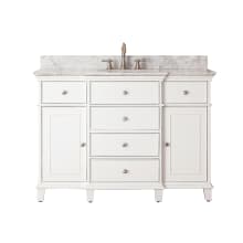 Windsor 48" Free Standing Single Basin Vanity Set with Wood Cabinet and Marble Vanity Top