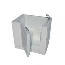 Step-In Tubs 38-3/4" Acrylic Air Bathtub for Alcove Installations with Right Drain, Roman Tub Faucet and Handshower