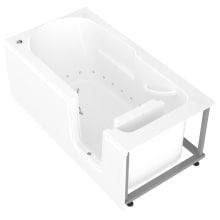 Step-In Tubs 59-5/8" Acrylic Air Bathtub for Alcove Installations with Right Drain