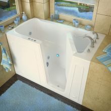 Walk-In Tubs 60" Acrylic Whirlpool Bathtub for Alcove Installations with Right Drain, Roman Tub Faucet and Handshower