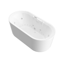 Luxury Suite 66-7/8" Acrylic Air / Whirlpool Bathtub for Freestanding Installations with Center Drain