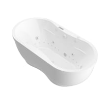 Luxury Suite 71-1/4" Acrylic Air / Whirlpool Bathtub for Freestanding Installations with Center Drain