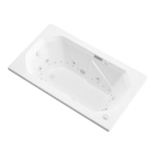 Luxury Suite 59-3/4" Acrylic Air / Whirlpool Bathtub for Drop-In Installations with Right Drain