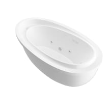 Corsica 71" Acrylic Whirlpool Bathtub for Freestanding Installations with Reversible Drain