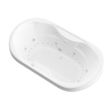 St.Lucia 70" Acrylic Air / Whirlpool Bathtub for Drop-In Installations with Center Drain