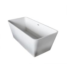 Freestanding Bathtubs 58-1/4" Man Made Stone Soaking Bathtub for Freestanding Installations with Reversible Drain