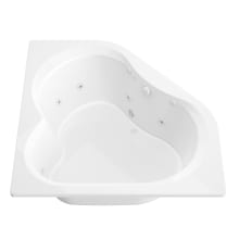 St.Barts 59-1/4" Acrylic Whirlpool Bathtub for Drop-In Installations with Center Drain