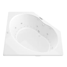 Luxury Suite 60" Acrylic Air / Whirlpool Bathtub for Drop-In Installations with Center Drain