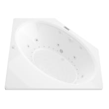 Luxury Suite 58" Acrylic Air / Whirlpool Bathtub for Drop-In Installations with Center Drain