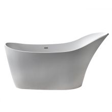 Freestanding Bathtubs 67-1/2" Man Made Stone Soaking Bathtub for Freestanding Installations with Reversible Drain