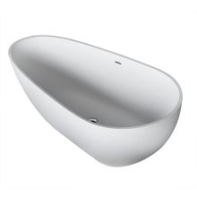 Freestanding Bathtubs 66-7/8" Man Made Stone Soaking Bathtub for Freestanding Installations with Reversible Drain