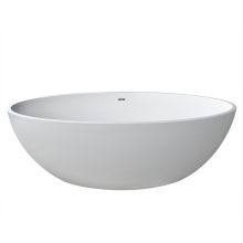Freestanding Bathtubs 66-1/2" Man Made Stone Soaking Bathtub for Freestanding Installations with Reversible Drain