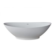 Freestanding Bathtubs 74-3/8" Man Made Stone Soaking Bathtub for Freestanding Installations with Reversible Drain
