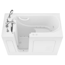 Architect Series 52-3/4" Gel Coated Air / Whirlpool Bathtub for Alcove Installations with Left Drain, Roman Tub Faucet and Handshower