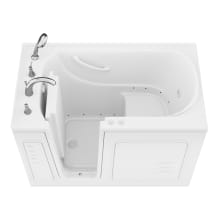 Architect Series 52-7/8" Gel Coated Air / Whirlpool Bathtub for Alcove Installations with Left Drain, Roman Tub Faucet and Handshower