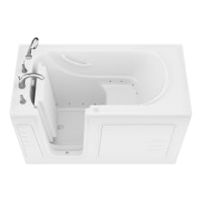 Architect Series 60" Gel Coated Air Bathtub for Alcove Installations with Left Drain, Roman Tub Faucet and Handshower