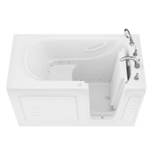 Architect Series 60" Gel Coated Air Bathtub for Alcove Installations with Right Drain, Roman Tub Faucet and Handshower