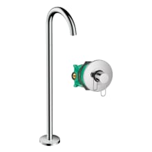 Uno Loop Wall Mounted Tub Only Trim with Floor Mounted Tub Spout Less Rough In - Engineered in Germany, Limited Lifetime Warranty
