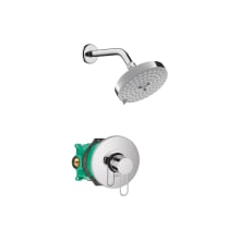 Uno Loop Shower Only Trim with 2.5 GPM Multi Function Shower Head Less Rough In - Engineered in Germany, Limited Lifetime Warranty