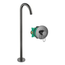 Uno Loop Wall Mounted Tub Only Trim with Floor Mounted Tub Spout Less Rough In - Engineered in Germany, Limited Lifetime Warranty