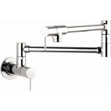 Starck Wall Mounted Double-Jointed Pot Filler with 25" Spout Reach - Engineered in Germany, Lifetime Warranty