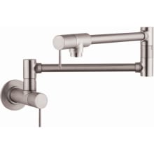 Starck Wall Mounted Double-Jointed Pot Filler with 25" Spout Reach - Engineered in Germany, Lifetime Warranty
