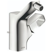 Urquiola Bidet Faucet with Metal Knob Handle and Horizontal Spray