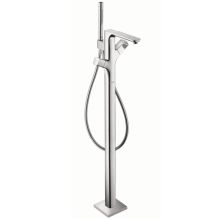 Urquiola Floor Mounted Tub Filler with Multi-Function Hand Shower and Hose with Rough In Valve - Engineered in Germany, Limited Lifetime Warranty