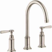 Montreux 1.2 GPM Widespread Bathroom Faucet with Swivel Spout, Lever Handles and Drain Assembly - Engineered in Germany, Limited Lifetime Warranty