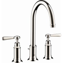 Montreux 1.2 GPM Widespread Bathroom Faucet with Swivel Spout, Lever Handles and Drain Assembly - Engineered in Germany, Limited Lifetime Warranty